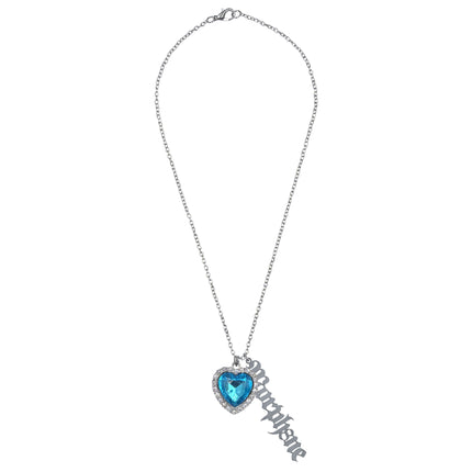 Glazed in Blue Rhinestone Necklace