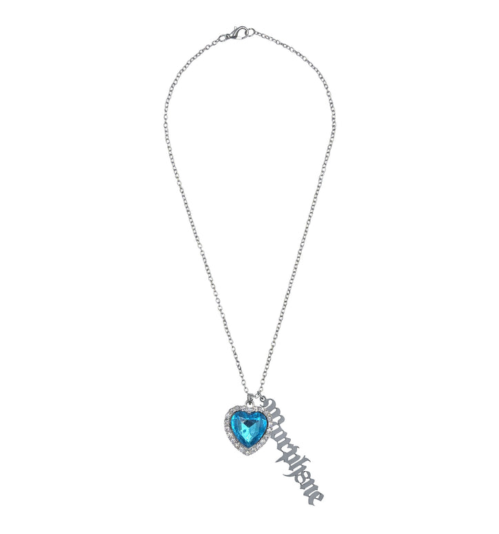 Glazed in Blue Rhinestone Necklace