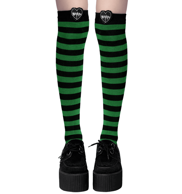 Morph8ne_BadMood Club_LB_TRICK OR TREAT HIGH KNEE SOCKS GREEN