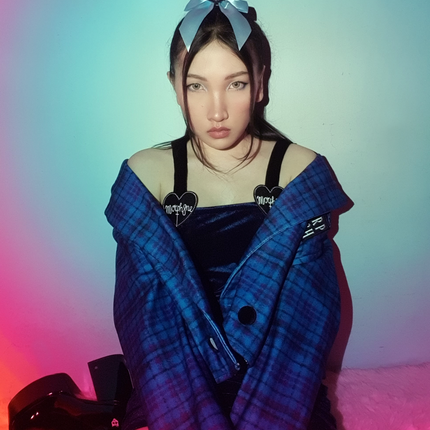Morph8ne_Berry_OS_Berry-Plaid-blazer 06