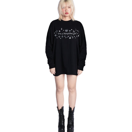 Morph8ne girl sweatshirt(BW)