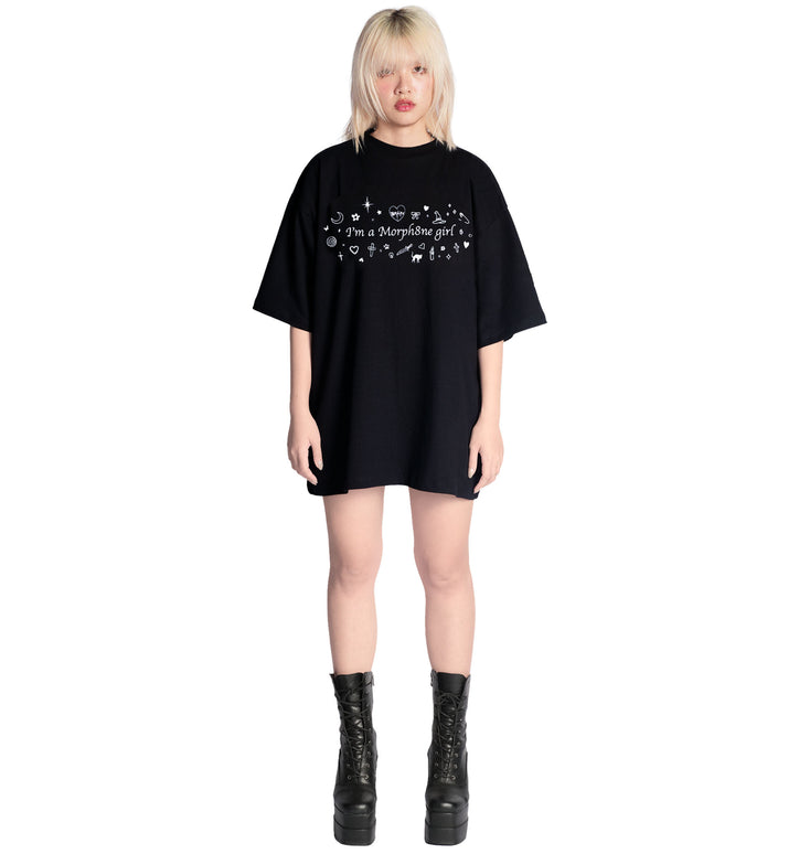 Morph8ne girl tee(BW)