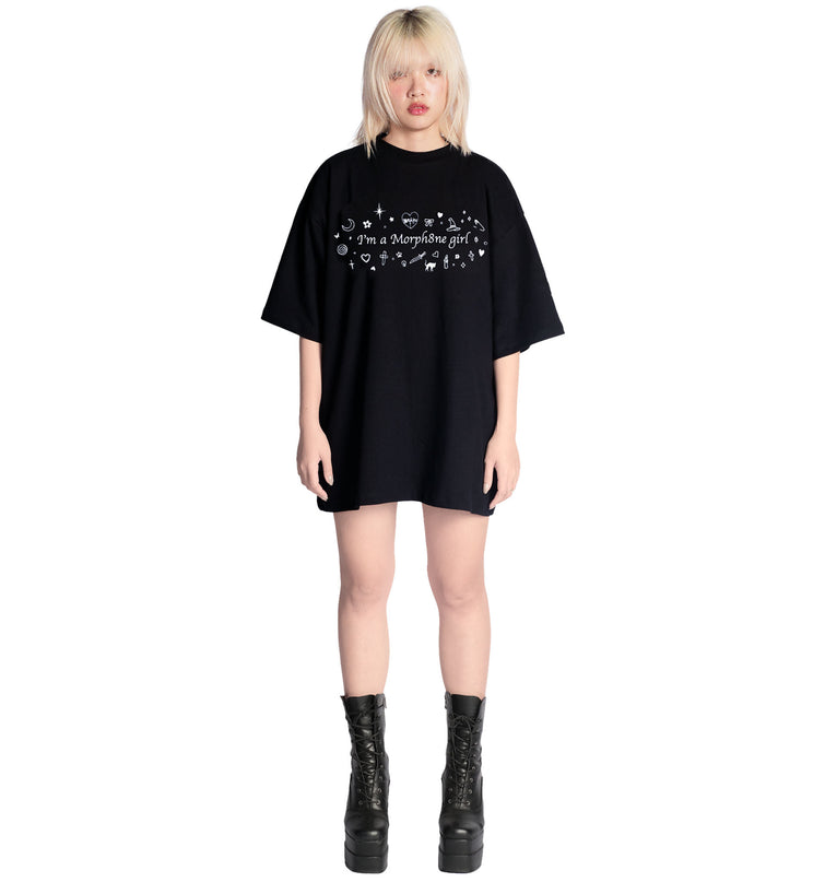 Morph8ne girl tee(BW)