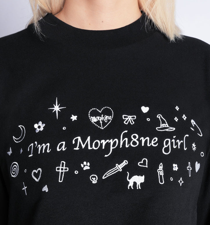Morph8ne girl sweatshirt(BW)
