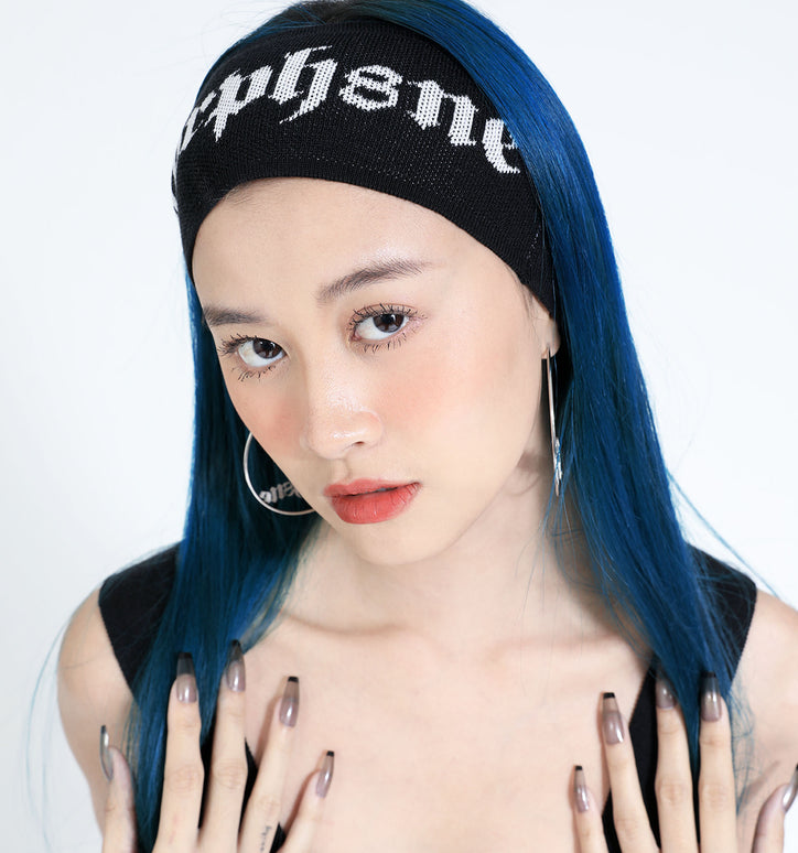 cure headband black + cure loop earrings