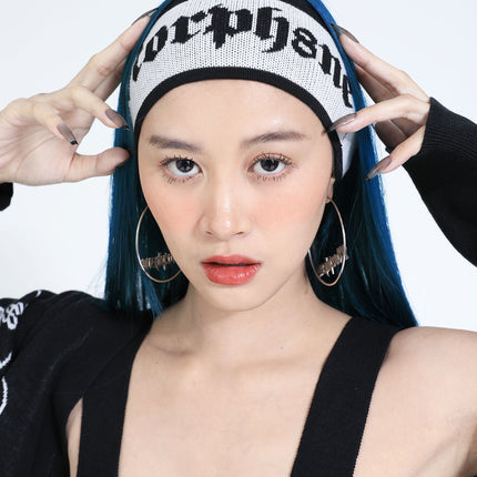 cure headband white + cure loop earrings 06